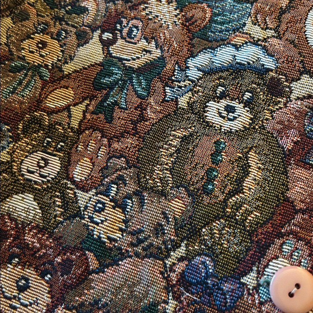 Vintage Facets by mirrors Teddy Bear Tapestry Vest - Picture 8 of 8